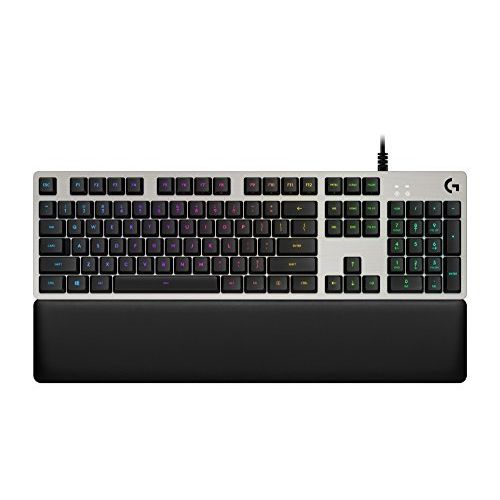 로지텍 Logitech Keyboard - Backlit - USB - Key Switch: Romer-G Tactile - Silver