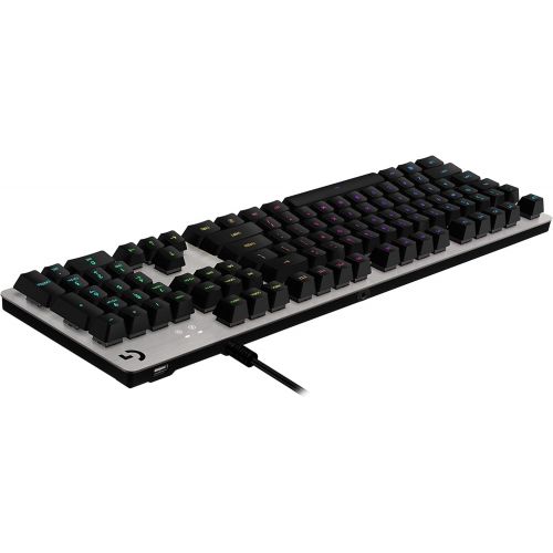 로지텍 Logitech Keyboard - Backlit - USB - Key Switch: Romer-G Tactile - Silver