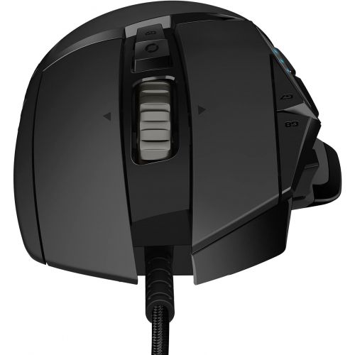로지텍 [아마존베스트]Logitech G502 Hero High Performance Wired Gaming Mouse, Hero 16K Sensor, 16,000 DPI, RGB, Adjustable Weights, 11 Programmable Buttons, On-Board Memory, PC/Mac - Black