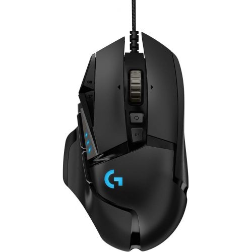 로지텍 [아마존베스트]Logitech G502 Hero High Performance Wired Gaming Mouse, Hero 16K Sensor, 16,000 DPI, RGB, Adjustable Weights, 11 Programmable Buttons, On-Board Memory, PC/Mac - Black