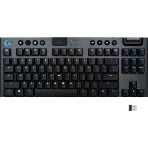  [아마존베스트]Logitech G915 TKL Tenkeyless Lightspeed Wireless RGB Mechanical Gaming Keyboard, Low Profile Switch Options, LIGHTSYNC RGB, Advanced Wireless and Bluetooth Support - Tactile