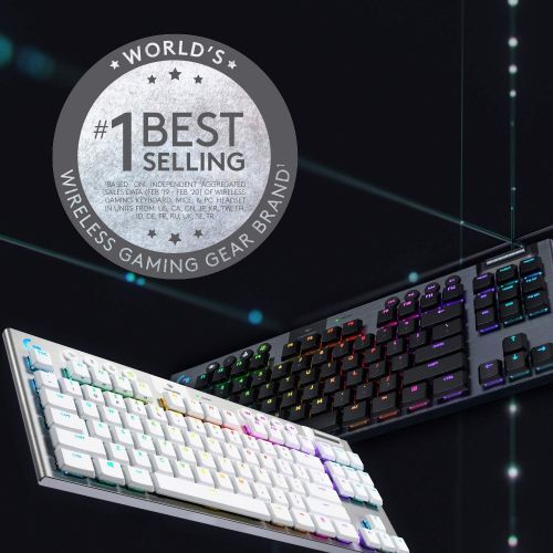  [아마존베스트]Logitech G915 TKL Tenkeyless Lightspeed Wireless RGB Mechanical Gaming Keyboard, Low Profile Switch Options, LIGHTSYNC RGB, Advanced Wireless and Bluetooth Support - Tactile