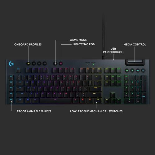  [아마존베스트]Logitech G815 RGB Mechanical Gaming Keyboard (Tactile)