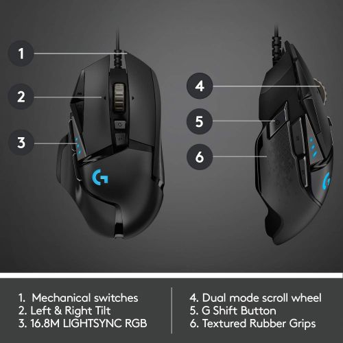  [아마존베스트]Logitech G502 Hero High Performance Gaming Mouse