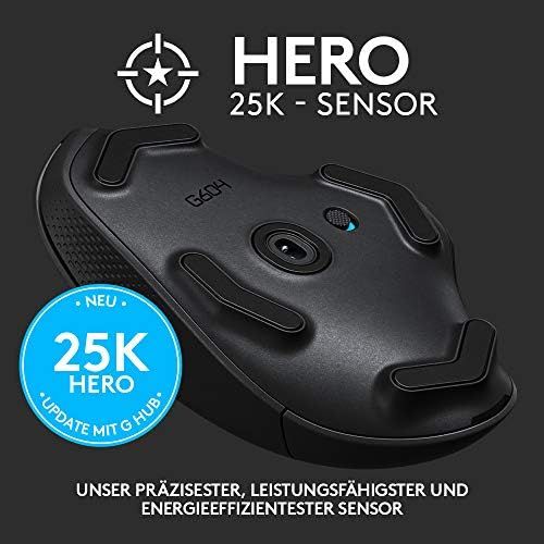  [아마존베스트]Logitech G 604 LIGHTSPEED Wireless Gaming Mouse, HERO 25K Sensor, 15 Programmable Buttons, 240 Hours Battery Life, Two Wireless Connection Modes, Wireless Connection, PC/Mac, Black