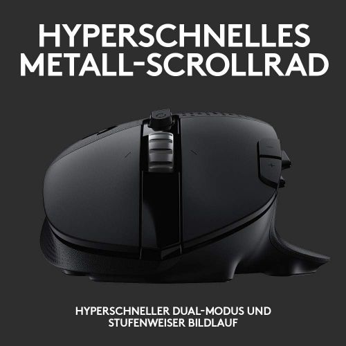  [아마존베스트]Logitech G 604 LIGHTSPEED Wireless Gaming Mouse, HERO 25K Sensor, 15 Programmable Buttons, 240 Hours Battery Life, Two Wireless Connection Modes, Wireless Connection, PC/Mac, Black