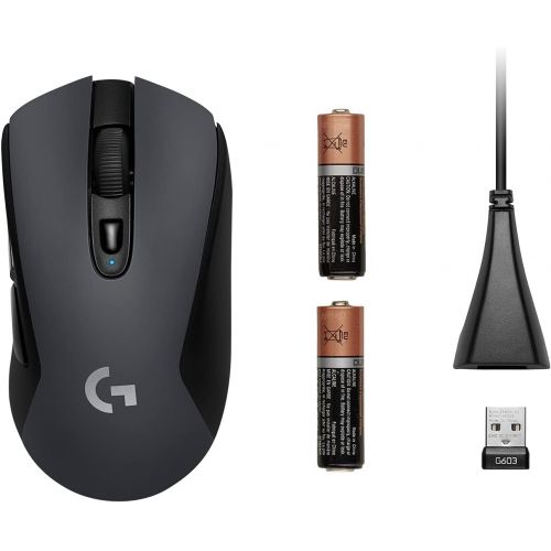  [아마존베스트]Logitech G 603 LIGHTSPEED Wireless Gaming Mouse, Wireless Bluetooth and 2.4 GHz Connection with Unifying USB Receiver, Hero 12000 DPI Sensor, 6 Programmable Buttons, PC/Mac, German