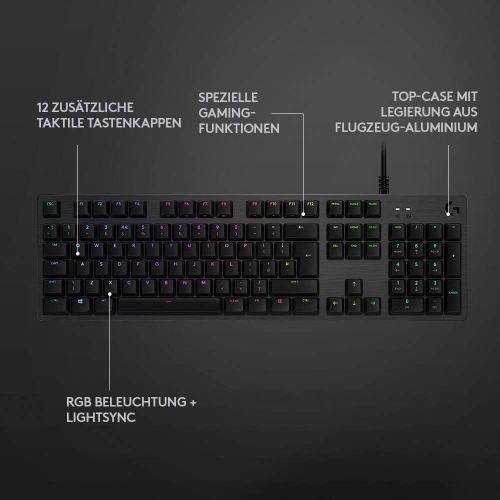  [아마존베스트]Logitech G513 Mechanical Gaming Keyboard, GX-Brown Tactile Switches