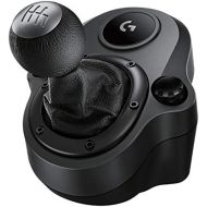 [아마존베스트]Logitech G Logitech Driving Force shift lever, 6 gears with H-pattern, shift knob made of real leather and steel, integrated mounting brackets, compatible with Driving Force racing steering w