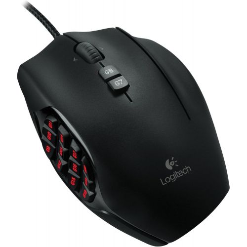 로지텍 Logitech G600 MMO Gaming Mouse, RGB Backlit, 20 Programmable Buttons