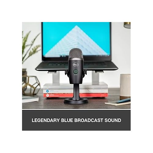  Logitech for Creators Blue Yeti Nano USB Microphone for Gaming, Streaming, Podcasting, Twitch, YouTube, Discord, Recording for PC and Mac, Plug & Play -Blackout