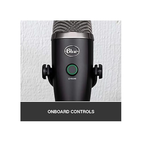  Logitech for Creators Blue Yeti Nano USB Microphone for Gaming, Streaming, Podcasting, Twitch, YouTube, Discord, Recording for PC and Mac, Plug & Play -Blackout