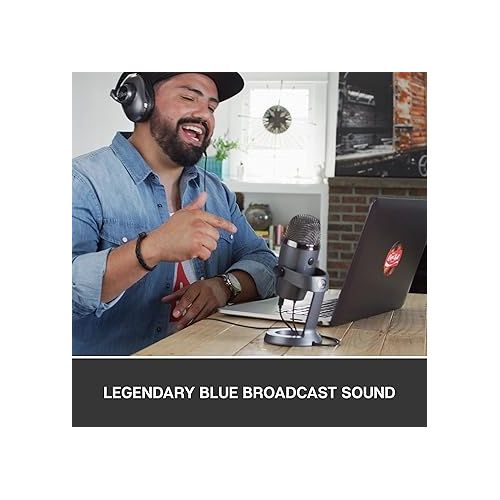  Logitech for Creators Blue Yeti Nano USB Microphone for Gaming, Streaming, Podcasting,Twitch, YouTube, Discord, Recording for PC and Mac, Plug & Play - Shadow Grey