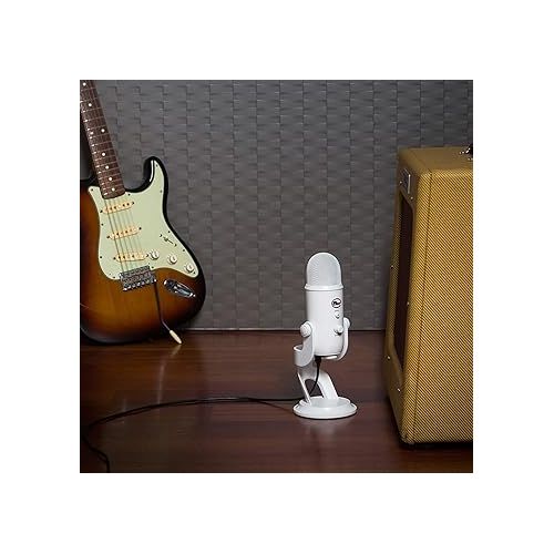  Logitech for Creators Blue Yeti USB Mic for Recording and Streaming on PC and Mac, Blue VO!CE effects, 4 Pickup Patterns, Headphone Output and Volume Control, Stand, Plug and Play - Black & Teal