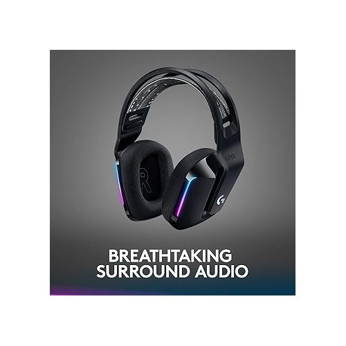  Blue Yeti Game Streaming Kit with Yeti USB Gaming, Podcast Mic, Pop Filter, PC/Mac/PS5 + G733 Lightspeed Wireless Gaming Headset with Suspension Headband, Lightsync RGB, and PRO-G audio - Blackout