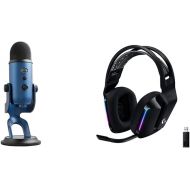 Blue Yeti USB Microphone for PC, Mac, Gaming, Recording, Streaming, and Podcasting + G733 Lightspeed Wireless Gaming Headset with Suspension Headband, Lightsync RGB, and PRO-G audio - Midnight Blue