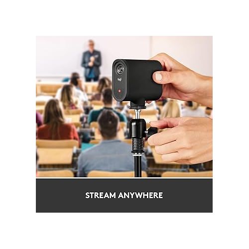  Logitech for Creators Mevo Start, Wireless Live Streaming Camera, 1080p HD Video Quality, Intelligent App Control, Stream via LTE or Wi-Fi - Black