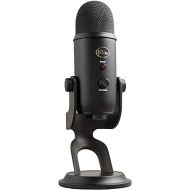 Logitech for Creators Blue Yeti USB Microphone for Gaming, Streaming, Podcasting, Twitch, YouTube, Discord, Recording for PC and Mac, 4 Polar Patterns, Studio Quality Sound, Plug & Play-Blackout