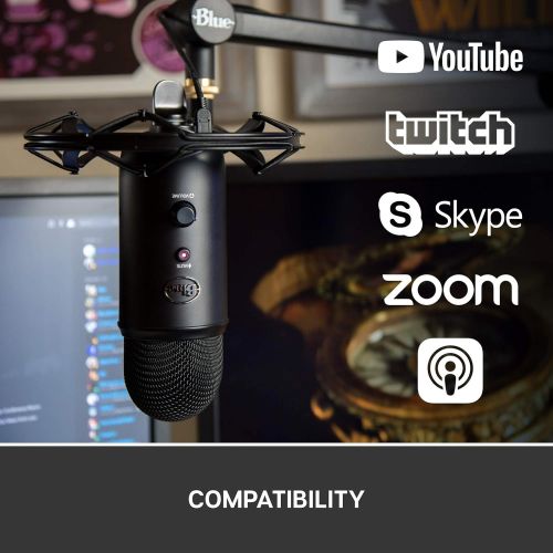 [무료배송] 블루 예티카스터 프로 방송장비 세트 Blue Yeticaster Professional Broadcast Bundle with Yeti USB Microphone, Radius III Shockmount, and Compass Boom Arm ? Blackout