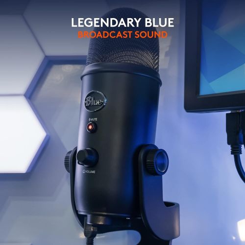  [무료배송] 블루 예티 레코딩 스트리밍 마이크 Blue Microphones Blue Yeti USB Mic for Recording & Streaming on PC and Mac, 3 Condenser Capsules, 4 Pickup Patterns, Headphone Output and Volume Control, Mic Gain Control, Adjustable Stand, Plug &