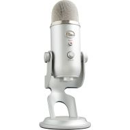 [아마존베스트]Blue Yeti USB Recording & Streaming on PC and Mac, 3 Condenser Capsules, 4 Pickup Patterns, Headphone Output and Volume, Mic Gain Control, Adjustable Stand, Plug & Play-Silver