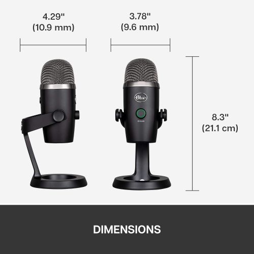  Logitech for Creators Blue Yeti Nano USB Microphone for PC, Podcast, Gaming, Streaming, Studio, Computer Mic - Blackout