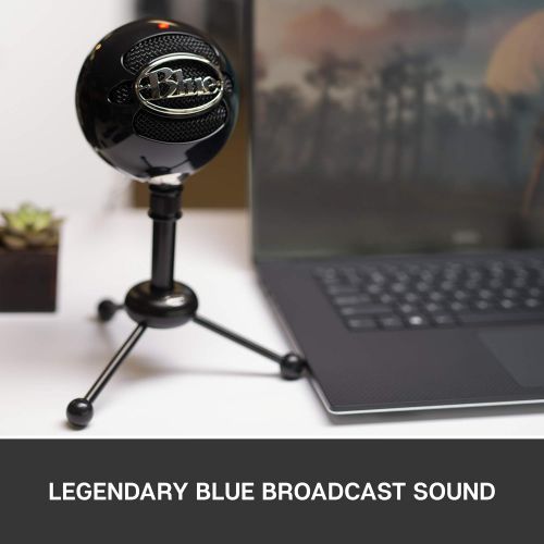  Logitech for Creators Blue Snowball USB Microphone for PC, Gaming, Podcast, Streaming, Studio, Computer Mic - Black