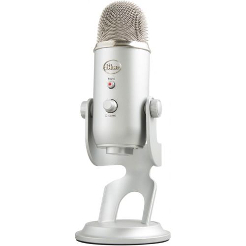  Logitech for Creators Blue Microphones Yeti USB Mic for Recording and Streaming on PC/Mac, Blue VOICE effects, 4 Pickup Patterns, Headphone Output and Volume Control, Adjustable Stand, Plug and Play ? S