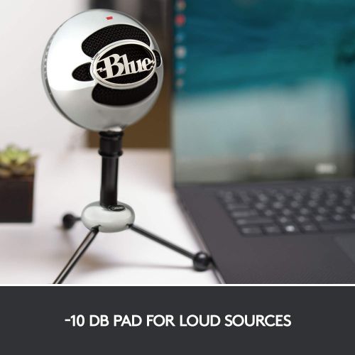  Logitech for Creators Blue Snowball USB Microphone for PC, Gaming, Podcast, Streaming, Studio, Computer Mic - Brushed Aluminum