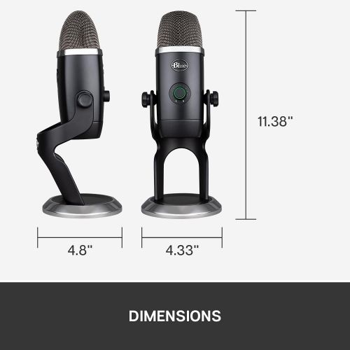  [아마존베스트]Blue Yeti X Professional Condenser USB Microphone with High-Res Metering, LED Lighting & Blue Voice Effects for Gaming, Streaming & Podcasting On PC & Mac