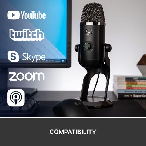  [아마존베스트]Blue Yeti X Professional Condenser USB Microphone with High-Res Metering, LED Lighting & Blue Voice Effects for Gaming, Streaming & Podcasting On PC & Mac