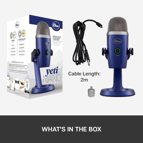  [아마존베스트]Blue Yeti Nano Premium USB Mic for Recording and Streaming - Vivid Blue