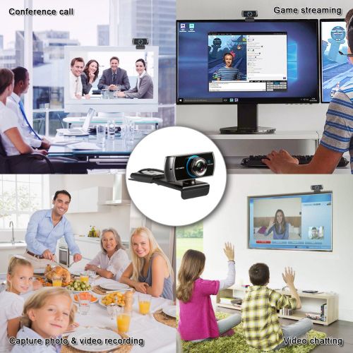  Logitubo HD Live Streaming Webcam 1536P1080P 3.0 Megapixel with Double Microphone Video Calling Recording Stream Camera Works with Xbox One Support Facebook YouTube for PC Mac Book Laptop
