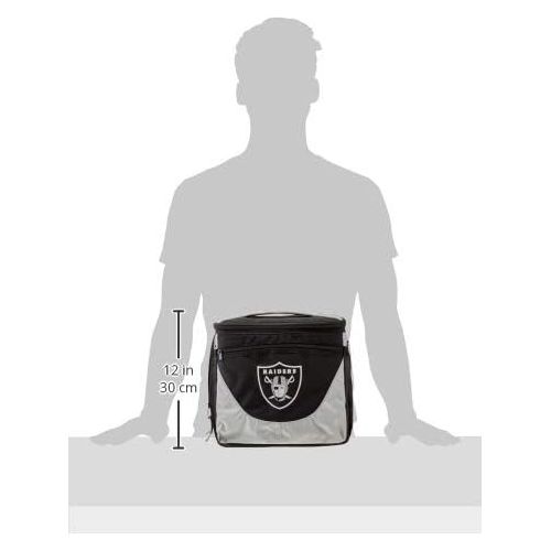  Logo Brands 623-63 NFL Oakland Raiders 24 Can Cooler, One Size, Black/Gray