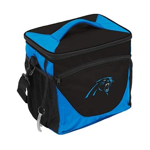  Logo Brands NFL Carolina Panthers 24 Can Cooler, One Size, Black