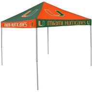 Logo Brands NCAA Miami Hurricanes Checkerboard Tent