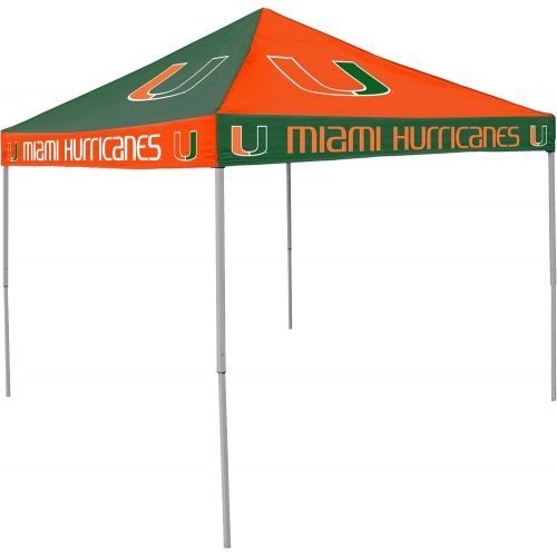  Logo Brands NCAA Miami Hurricanes Checkerboard Tent
