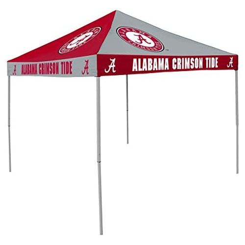  Logo Brands NCAA Alabama Crimson Tide 9-Foot x 9-Foot Pinwheel Tailgating Canopy, Crimson/White