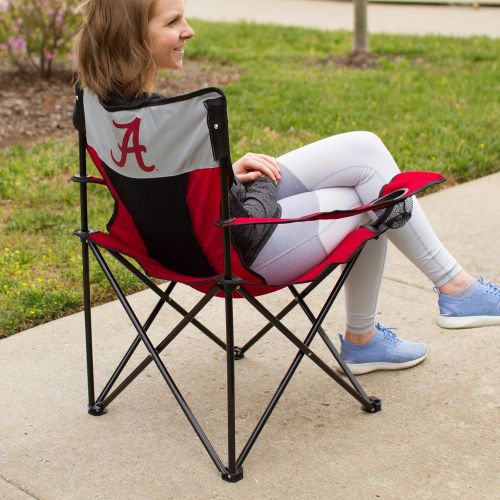  Logo Brands NCAA Collegiate Unisex Adult Elite Chair with Two Cups Holder, One Size, Multicolor