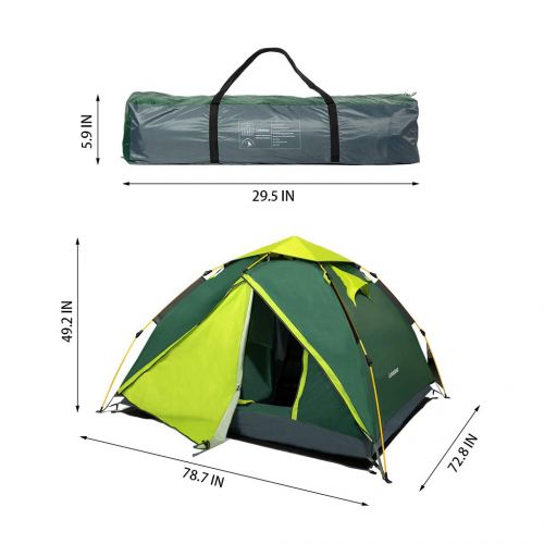  Lohastour Pop Up Tent for Camping - Waterproof 2-3 Person Backpacking Tent 3 Season for Hiking Travel Adventure Beach