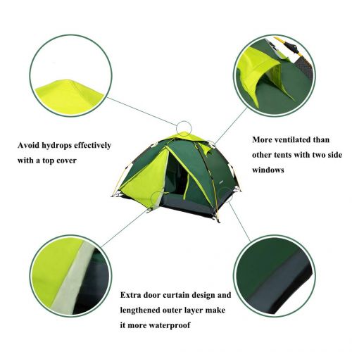  Lohastour Pop Up Tent for Camping - Waterproof 2-3 Person Backpacking Tent 3 Season for Hiking Travel Adventure Beach