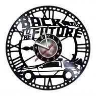 LokoARTplace Back to the Future Wall Clock Made of Vinyl Record Great Gifts idea for Birthday, Anniversary, Women, Men, Friends, Girlfriend Boyfriend