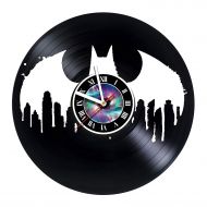 LokoARTplace Batman Superhero Wall Clock Made of Vinyl Record Great Gifts idea for Birthday, Wedding, Anniversary, Women, Men, Friends, Girlfriend