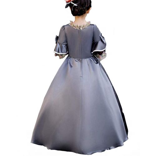  Loli Miss Girls Renaissance Medieval Princess Party Dress Civil War Victorian Royal Retro Palace Costume