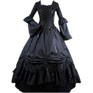 할로윈 용품Loli Miss Womens Square Collar Lace Up Gothic Lolita Dress Ball Victorian Costume Dress