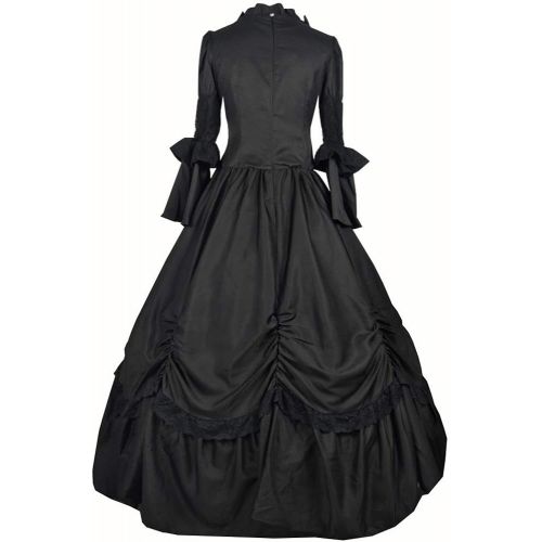  할로윈 용품Loli Miss Womens Square Collar Lace Up Gothic Lolita Dress Ball Victorian Costume Dress