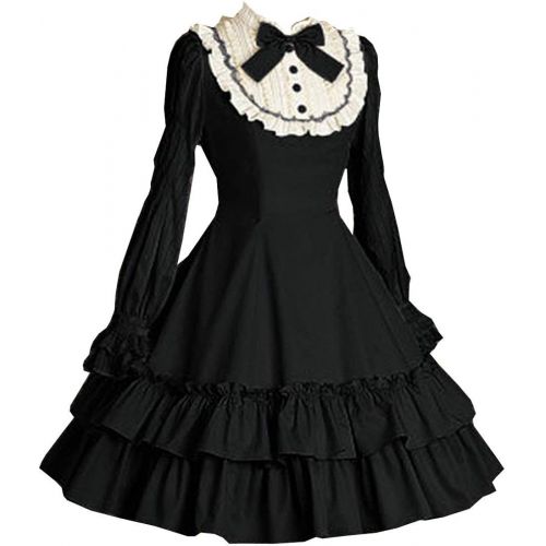  할로윈 용품Loli Miss Womens Sweet Lolita Dress A Line High Waist Brace Skirt Set