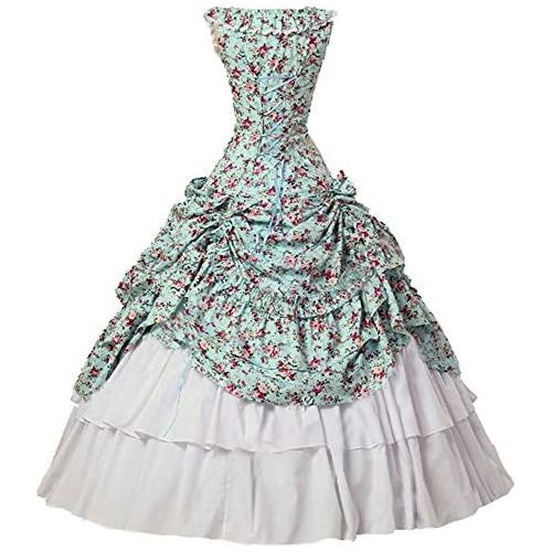  할로윈 용품Loli Miss Women Gothic Victorian Dress Civil War Southern Belle Tea Party Ball Gown Cosplay Costume