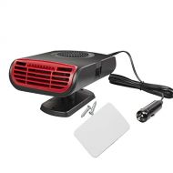 Lolicute Car Fan Heater Portable,3 in1 Car Heater Heating & Cooling& Air Purify,Electric Fan Heater,Heating Windshield Defroster Demister,Car Heater, 12v 150W