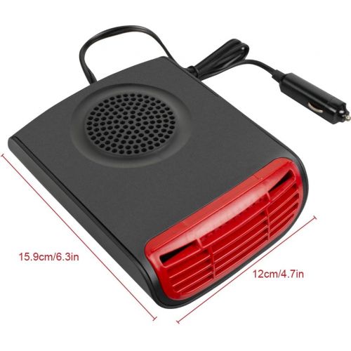 Lolicute Car Heater,3 in 1 Portable 12V 150W Car Windshield Defrost Defogger Electric Fan Heater Heating,360 Degree Rotary Base with Heating & Cooling & Air Purify Function